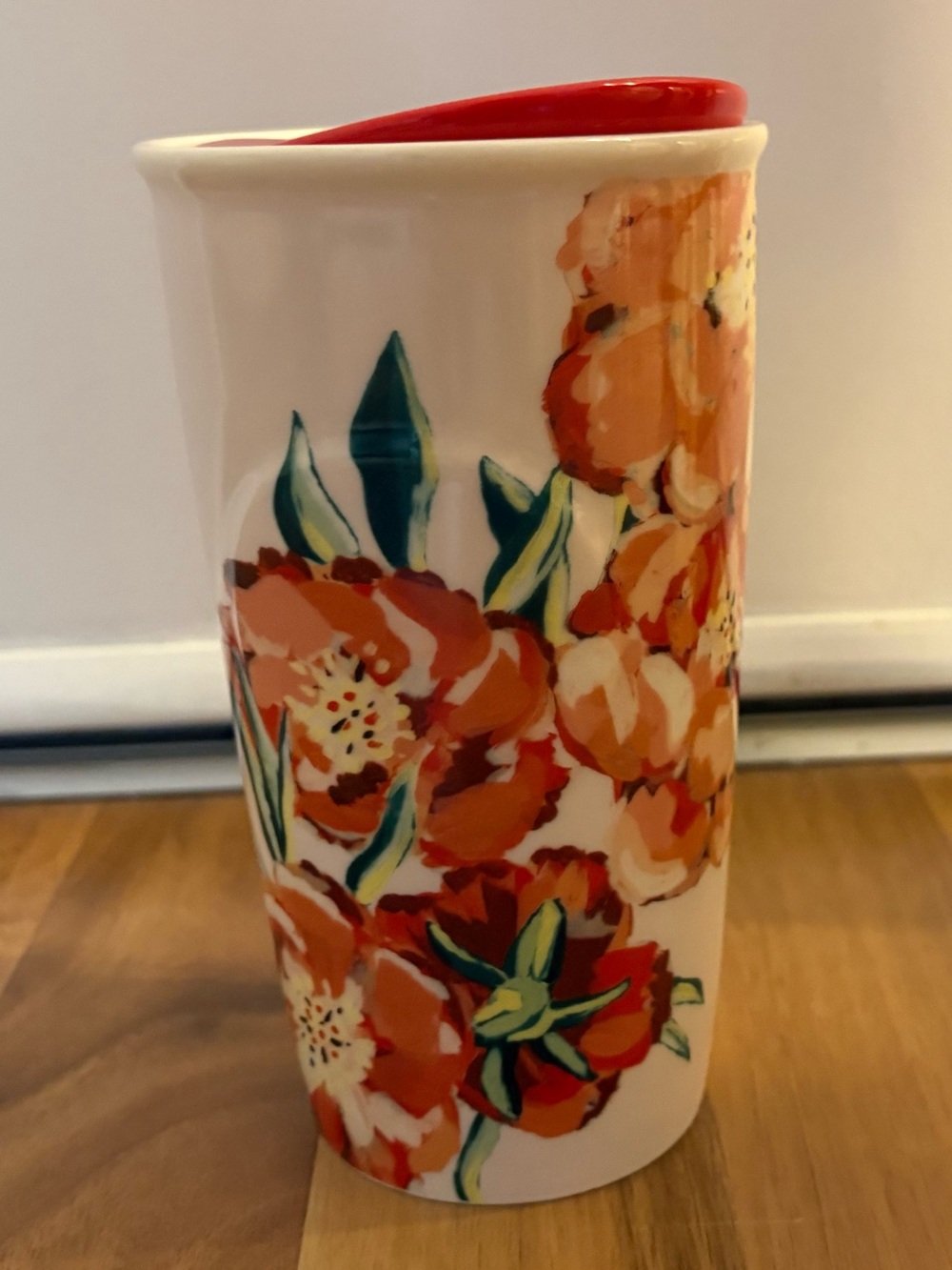 Starbucks | Floral Ceramic Coffee Tumbler